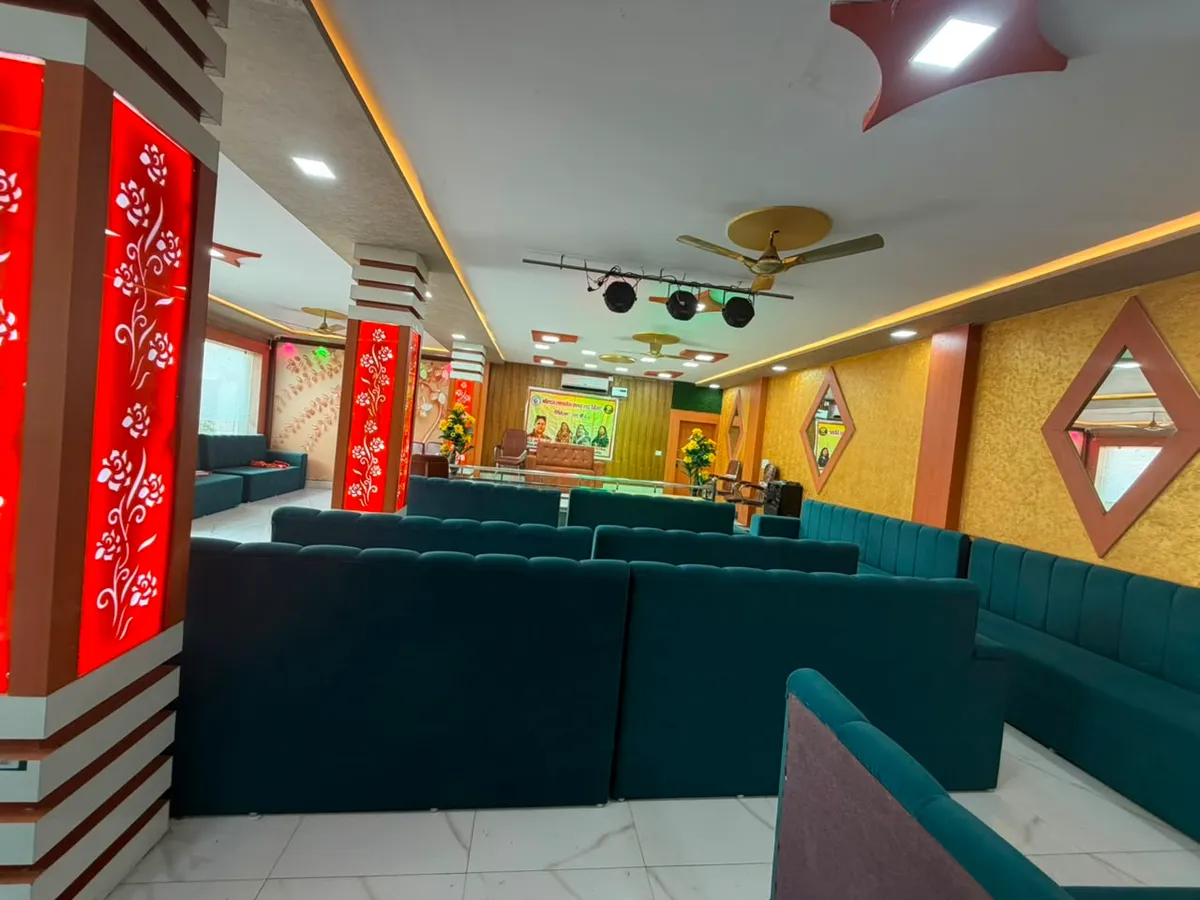 Grand Banquet Hall at Maa Gouri Resort — best marriage hall in Rath Hamirpur